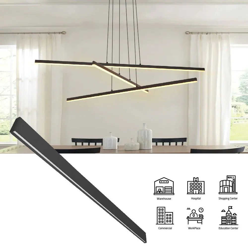 Ultralight 12W+36W Up and Down Linear Pendant Light (BR6745) - Image 7