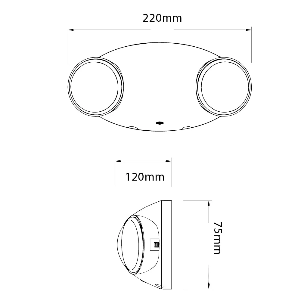 Ultralight Dual-Head Rotatable Emergency Light (CR-7043) - Image 3