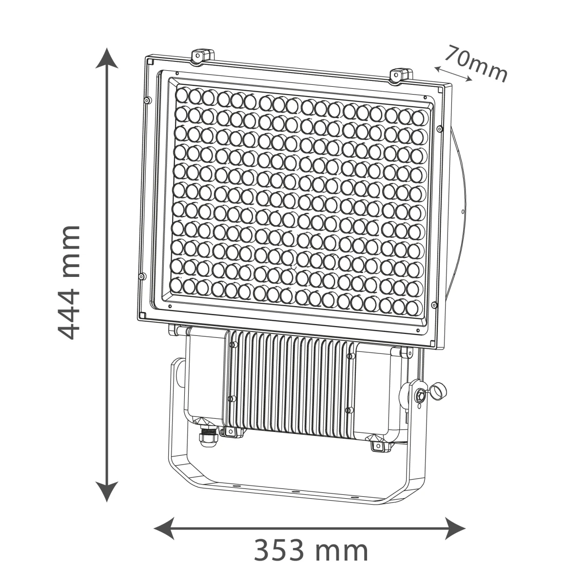 Ultralight Outdoor LED Flood Light (ZY-2004) – IP65 Weather Resistance - BRIDGELUX LED Chips - Image 5