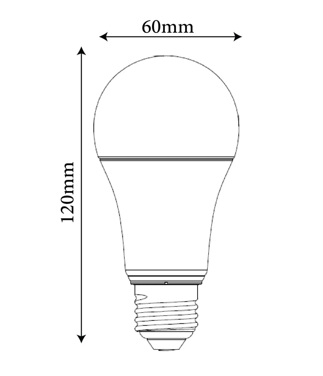 Ultralight 3-Step Dimmable LED Bulb E27 Base (UTLA1250ST) - Image 7