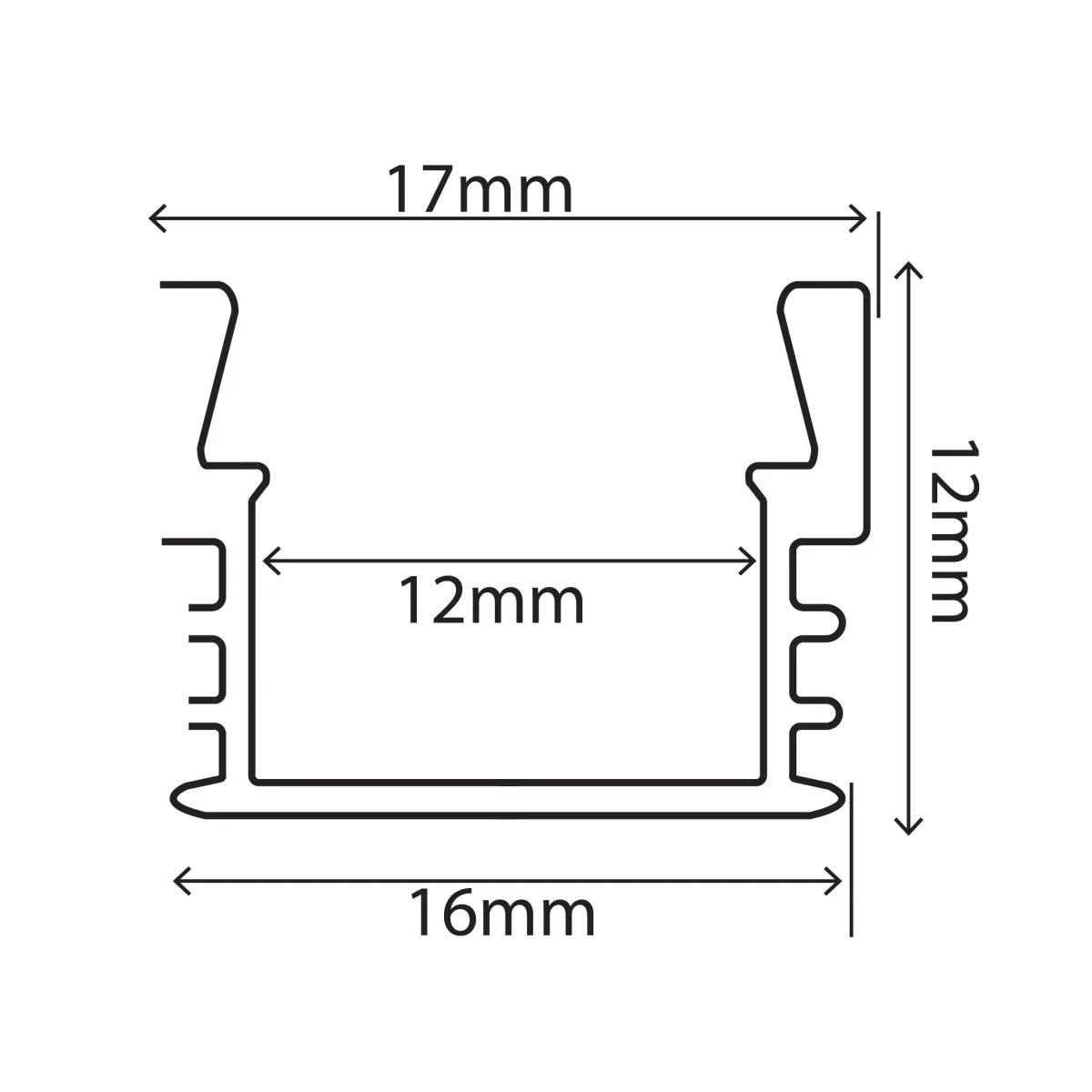 Ultralight 3M Aluminum Profile 12mm and 15mm (XC505) - Image 3