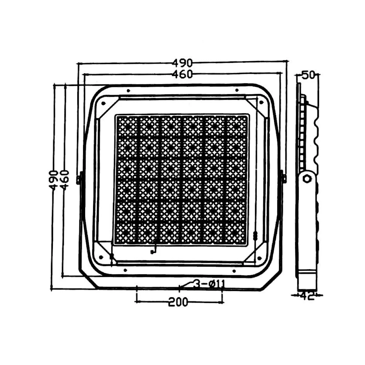 Ultralight 400W Outdoor LED Floodlight (ZY-2099) - Image 7