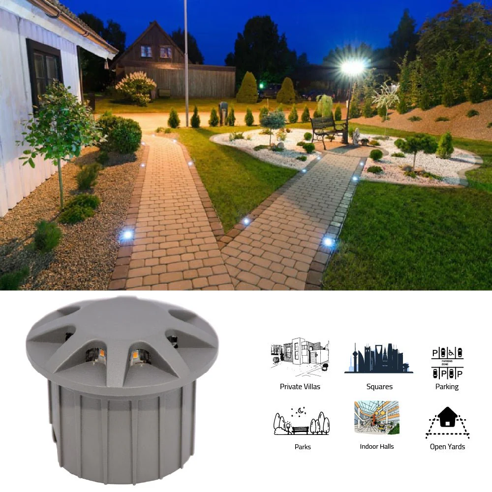 Ultralight 8 Sources Inground Light 3W 7Cm (BR7844-8) - Image 2
