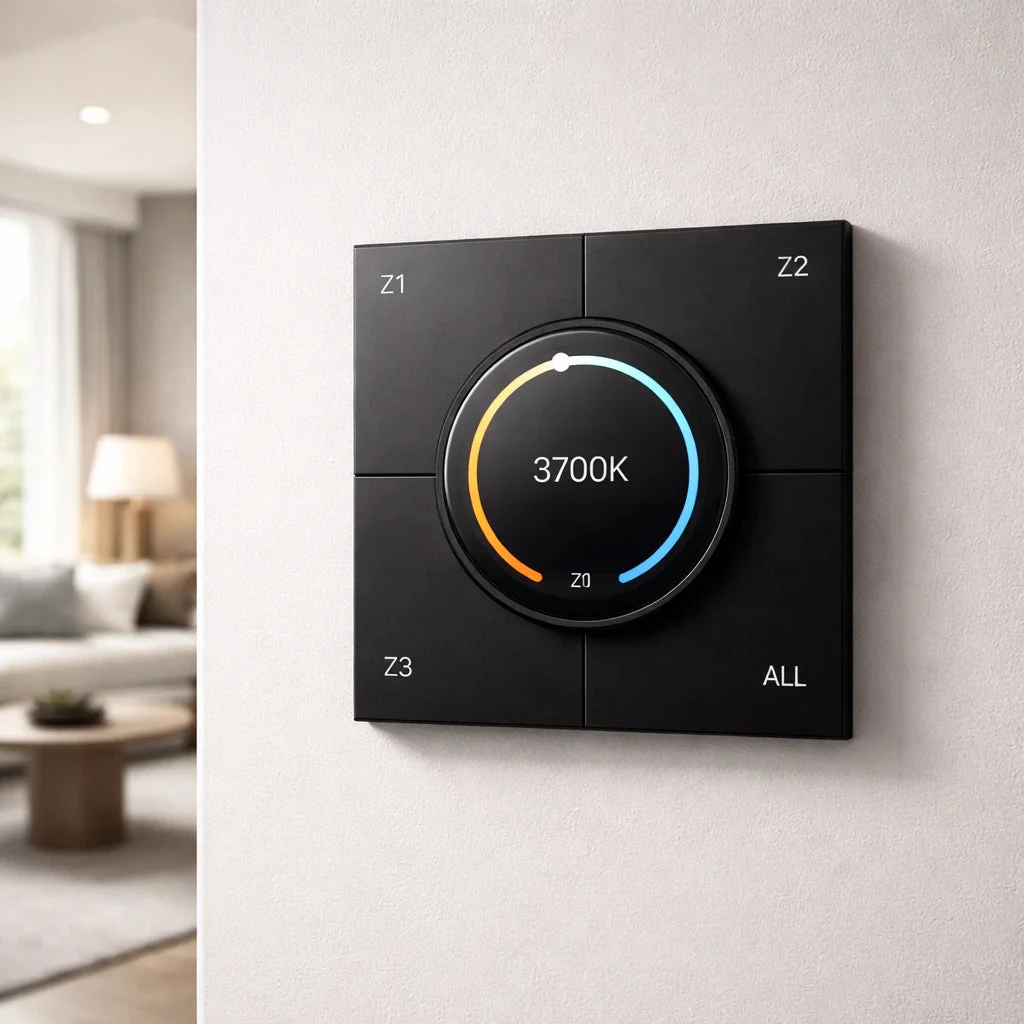Ultralight A-Z Smart Switch with Screen for Modern Smart Lighting (UL-AZ1002-LCD-PB) - Image 5