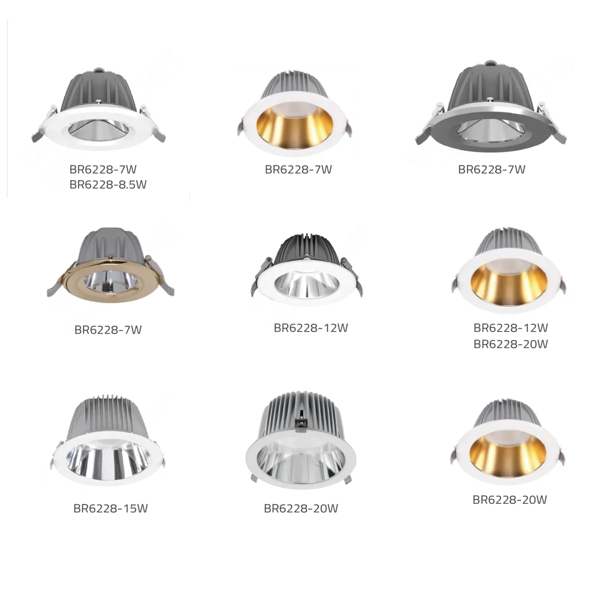 Ultralight Anti-Glare Recessed LED Downlight - Energy-Efficient Lighting (BR6228) - Image 10
