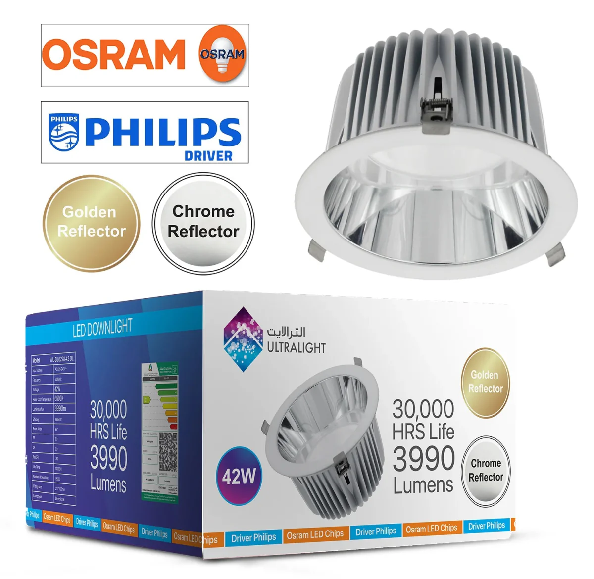 Ultralight Anti-Glare Recessed LED Downlight - Energy-Efficient Lighting (BR6228) - Image 2