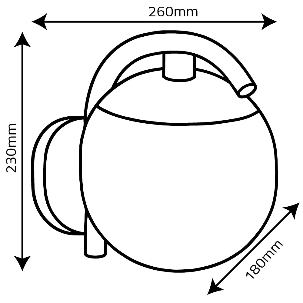 Ultralight Ball Shaped Classic Wall Light (GLF601) - Image 3