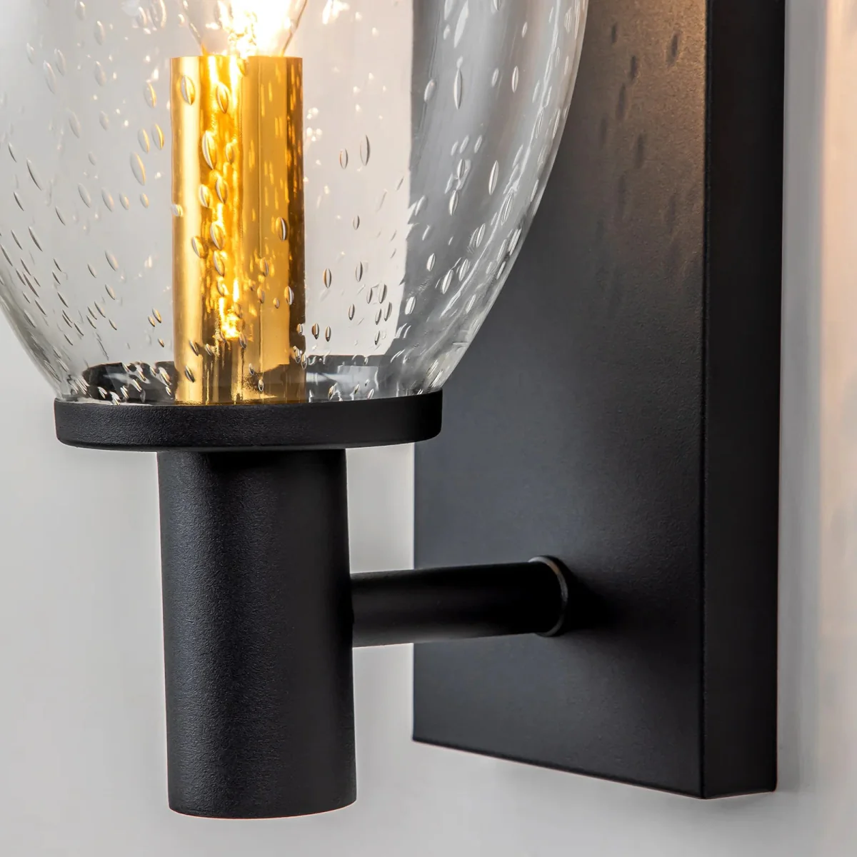 Ultralight Olive-Seeded Glass Outdoor Wall Light E14 (TD-2302) - Image 2