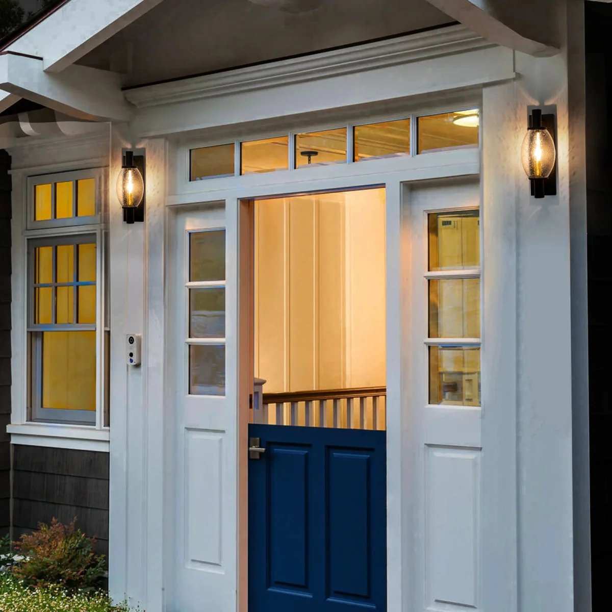 Ultralight Olive-Seeded Glass Outdoor Wall Light E14 (TD-2302) - Image 5