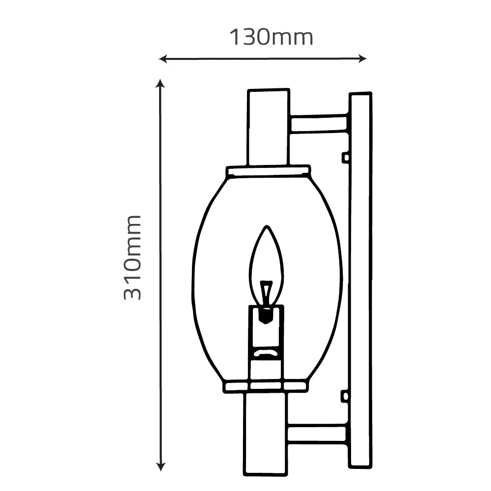 Ultralight Olive-Seeded Glass Outdoor Wall Light E14 (TD-2302) - Image 9