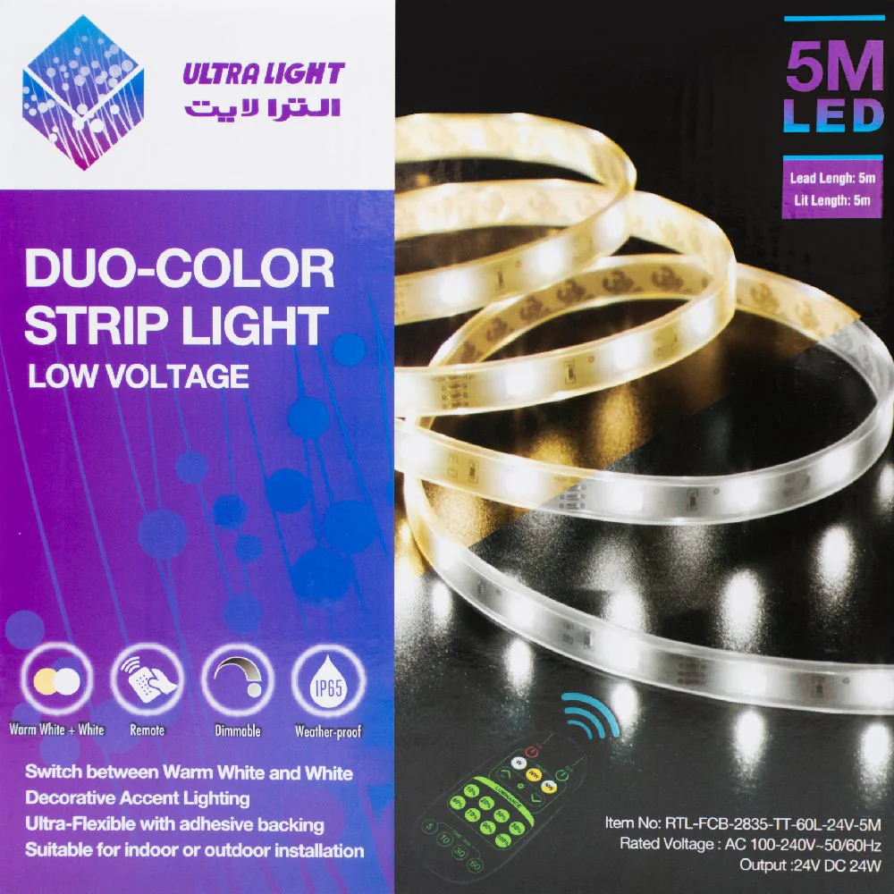 Ultralight 5M RGB Strip Light 24Vdc (RTL-FCB-2835-60L) - Image 2