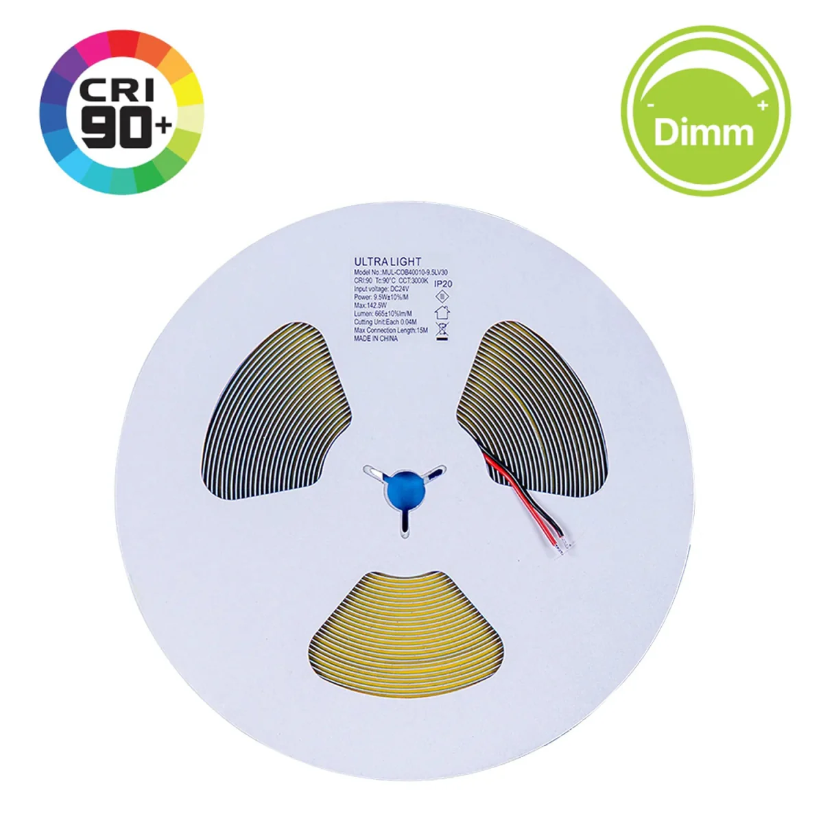 Ultralight COB Dimmable Strip Light - 15 Meter Length (COB-400P)