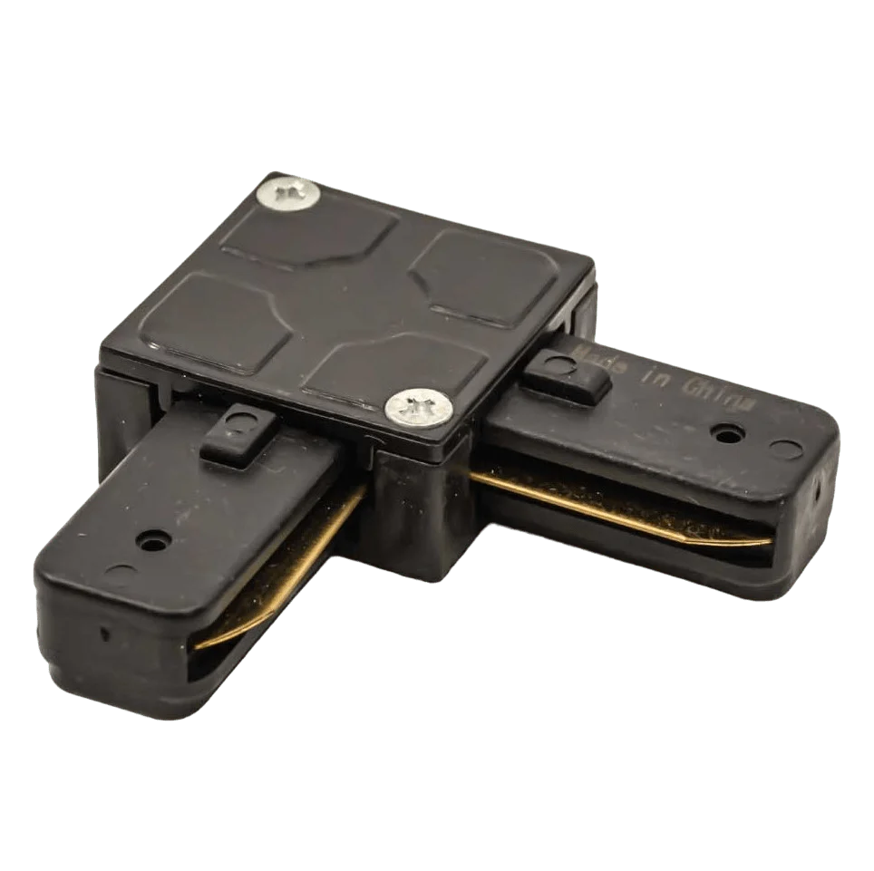 Ultralight Two-Way Track Connector L | 220V Aluminum Corner Link for Indoor Lighting Systems (2 Way)