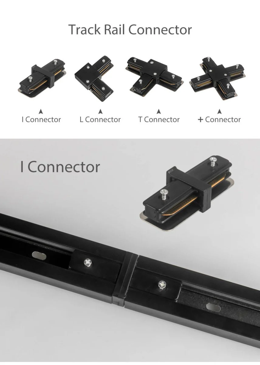 Ultralight Two-Way Track Connector L | 220V Aluminum Corner Link for Indoor Lighting Systems (2 Way) - Image 4
