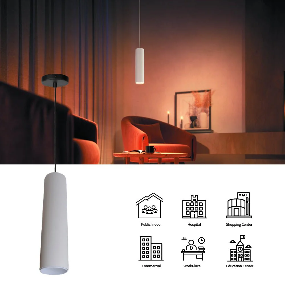 Ultralight Cylinder Pendant Frame Light (ZG-H2000) - Image 10