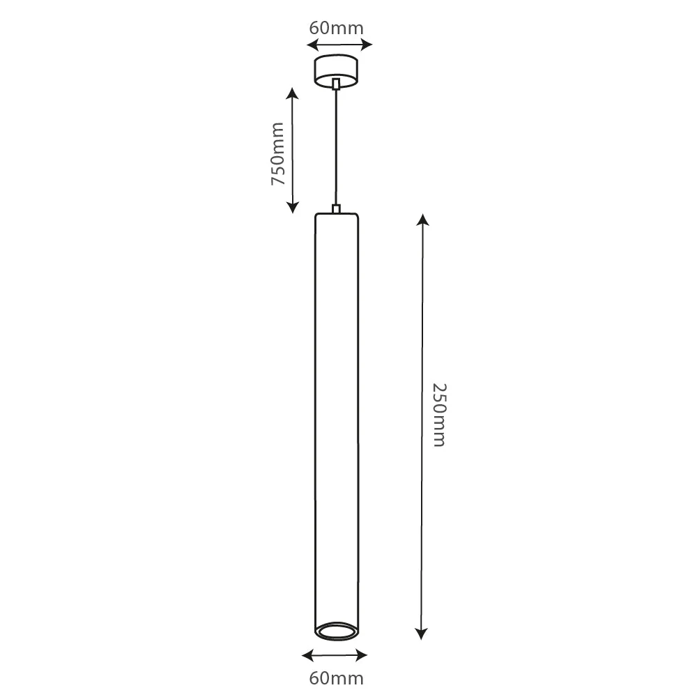 Ultralight Cylinder Pendant Frame Light (ZG-H2000) - Image 6