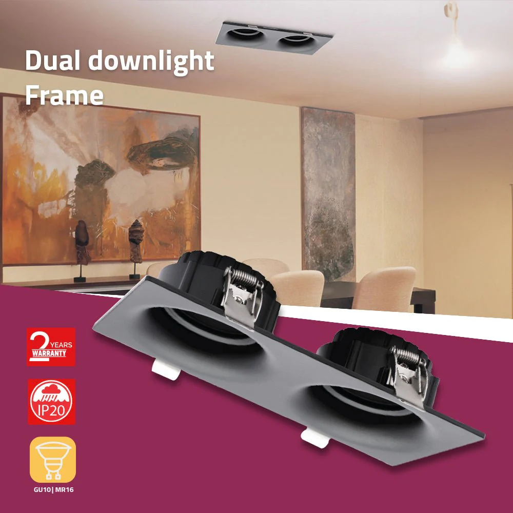 Ultralight Double Downlight Square (BA124-2) - Image 5
