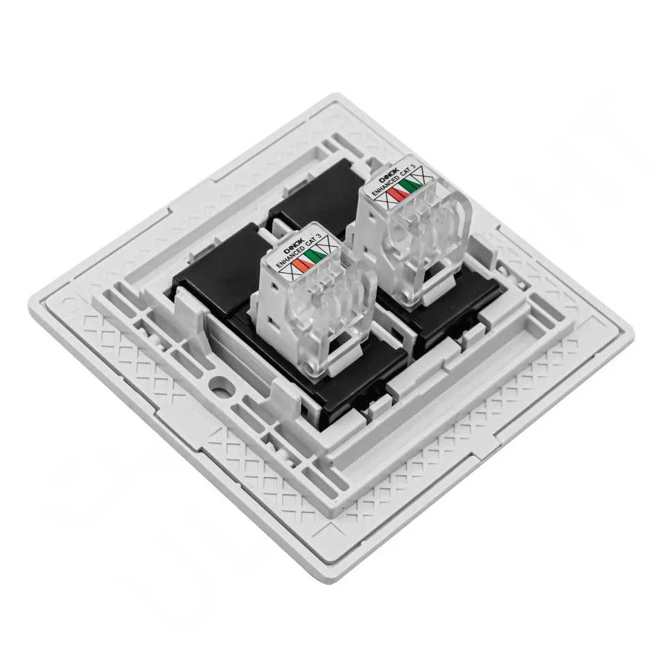 Ultralight Innova Double Telephone Socket (W86/2TEL/B) - Image 3