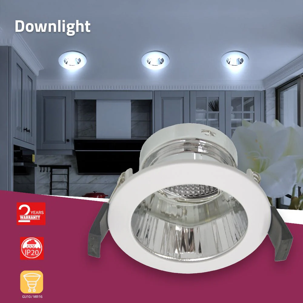 Ultralight Recessed Anti-Glare LED Downlight Frame (BA108) - Image 2