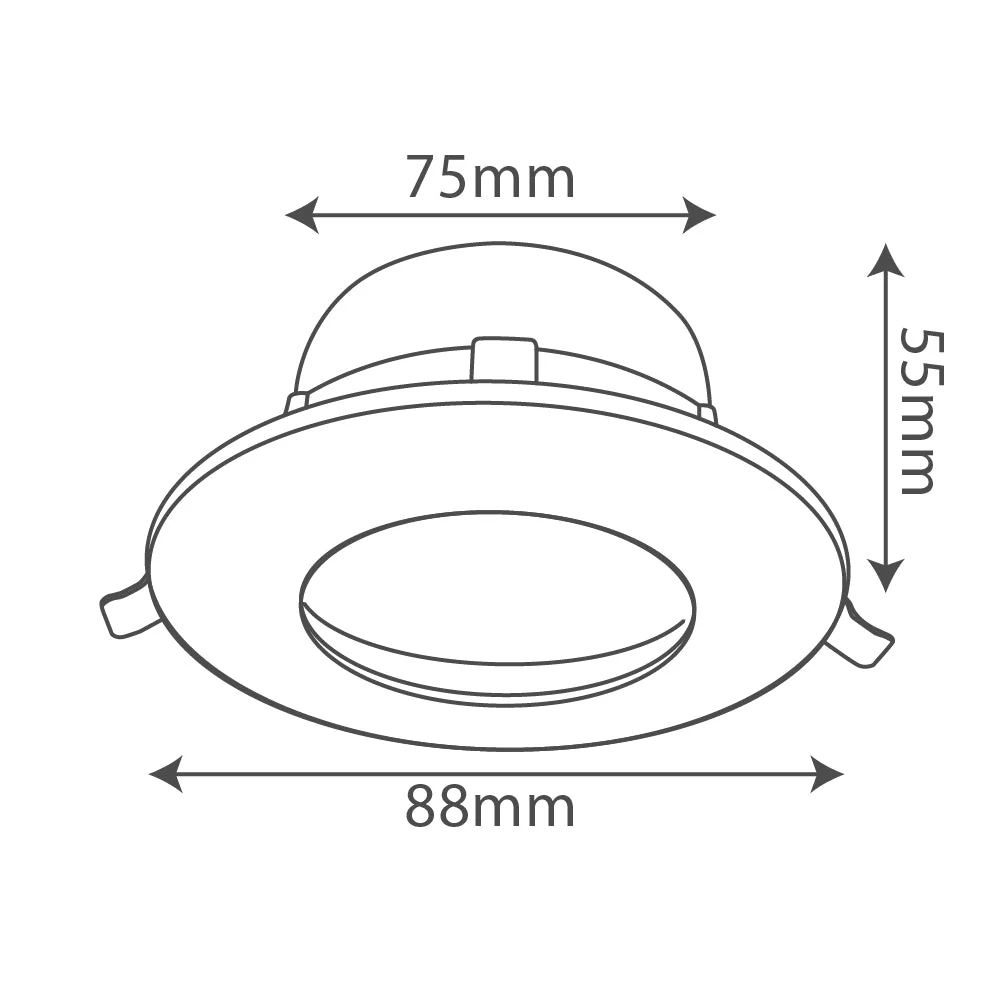Ultralight Downlight Frame GU10 Base 7.5cm (BA266-RD) - Image 3