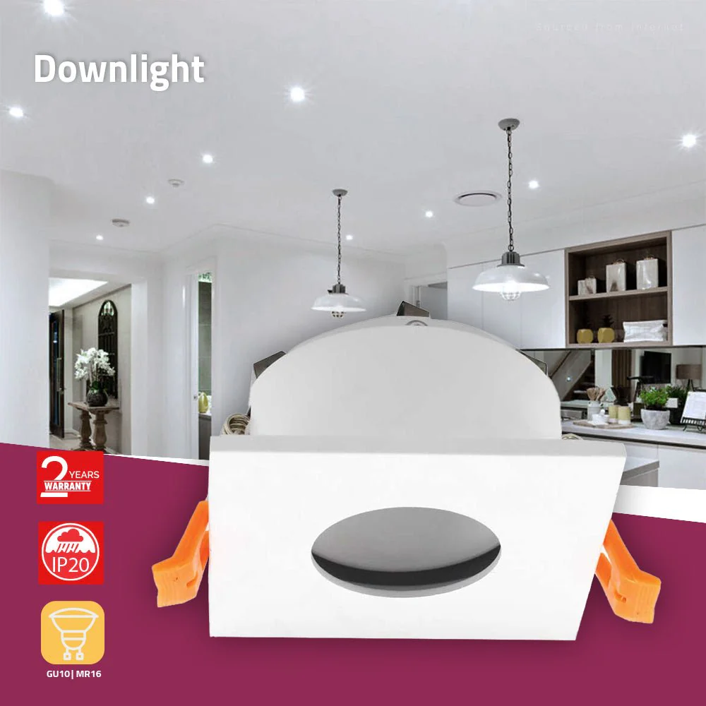 Ultralight Downlight Frame GU10 Base 7.5cm (BA266-SQ) - Image 2
