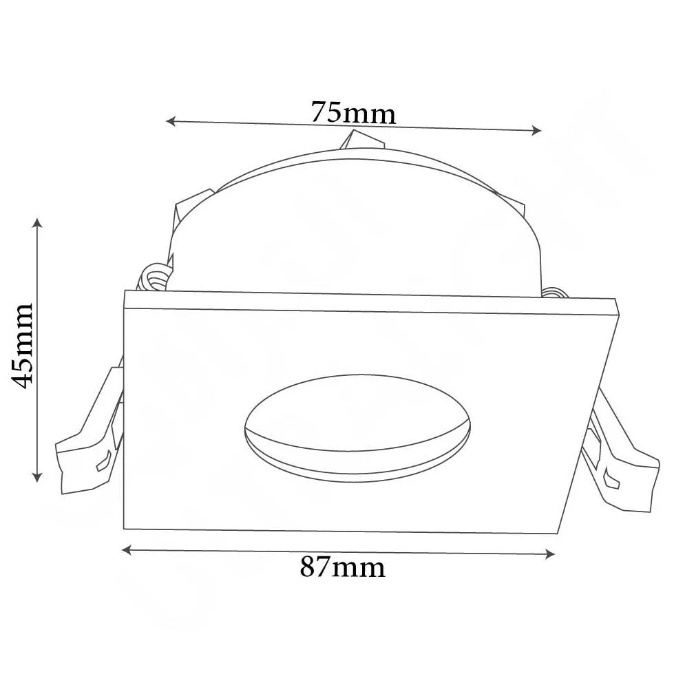 Ultralight Downlight Frame GU10 Base 7.5cm (BA266-SQ) - Image 3