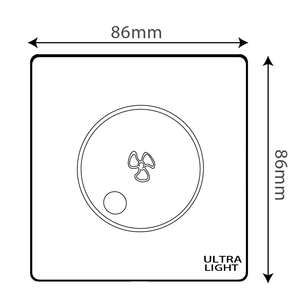 Ultralight Dune Dimmable Fan Switch (B12-051) - Image 4