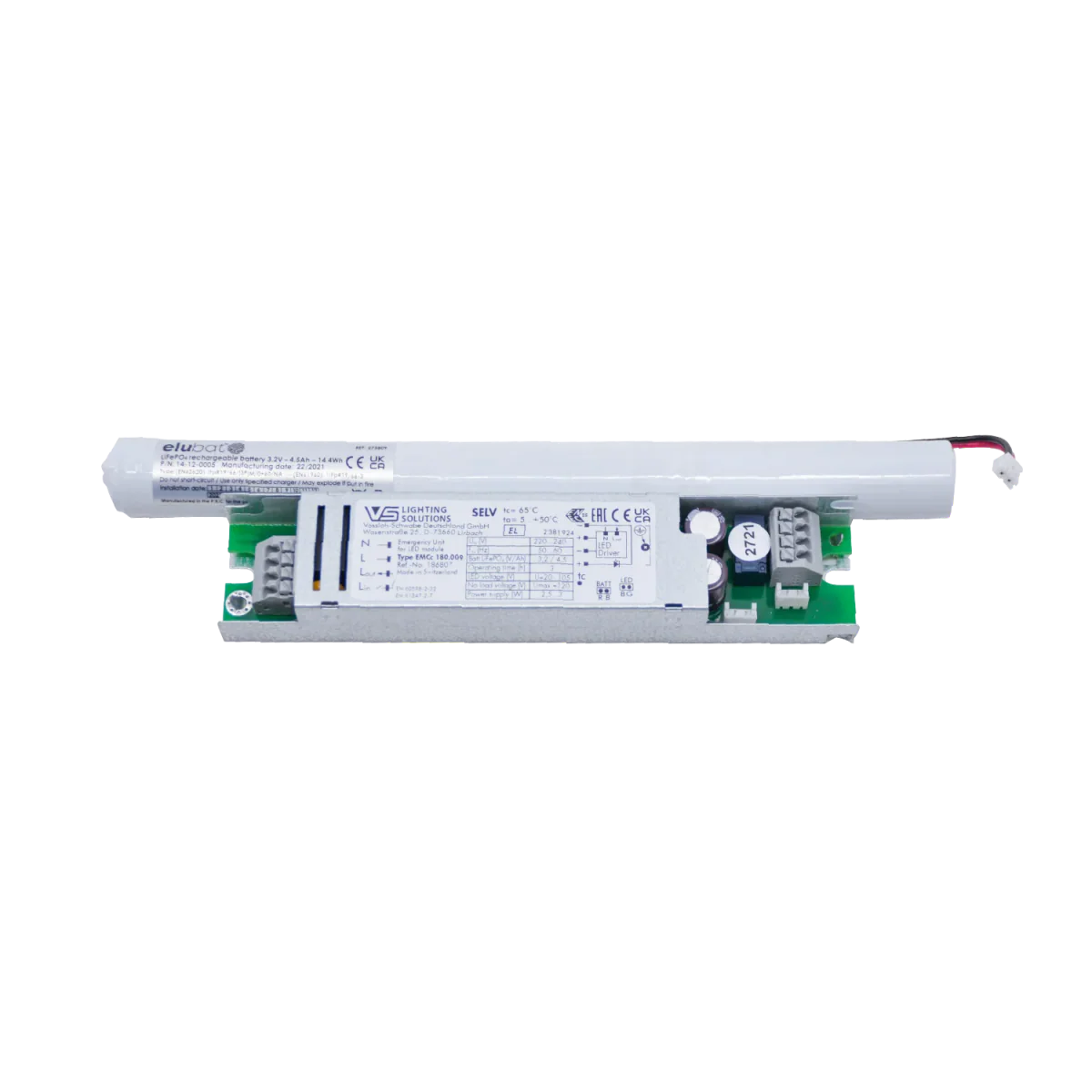 Emergency Power Pack (LIFEP04) with Vossloh Schwabe Battery – 3 Hours Backup – 2W-3W Load Capacity – Stainless Steel Housing – Indoor Use