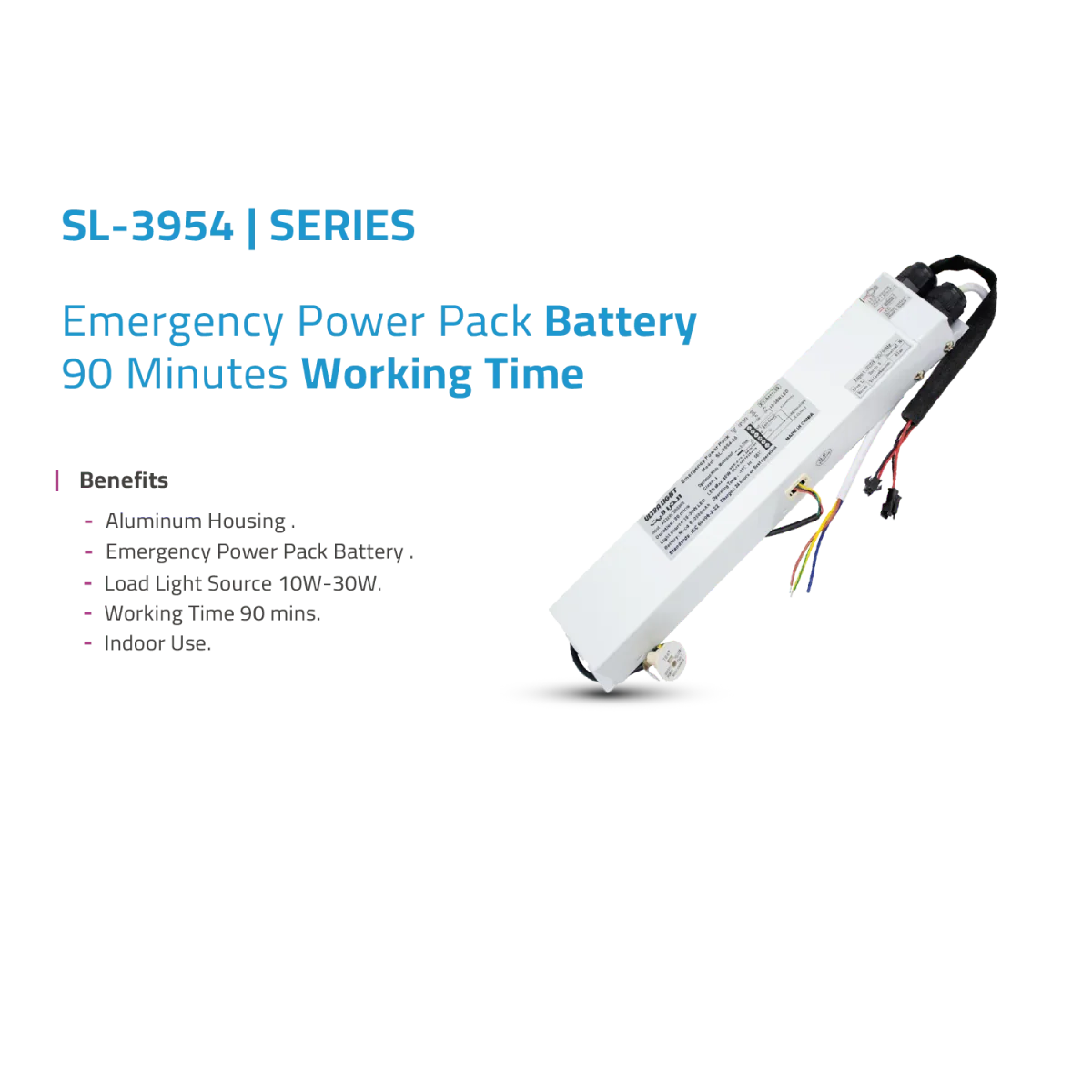 Ultralight Emergency Power Pack - 30W - IP30 (SL-3954-30) - Image 2