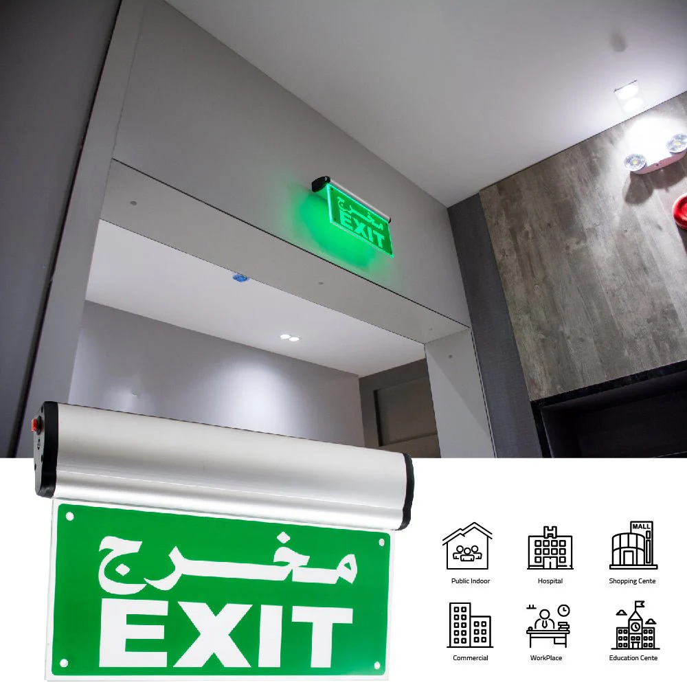 Ultralight LED Emergency Exit Sign Light (ZF-800S) - Image 4