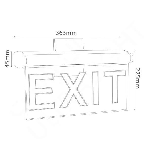 Ultralight LED Emergency Exit Sign Light (ZF-800S) - Image 8