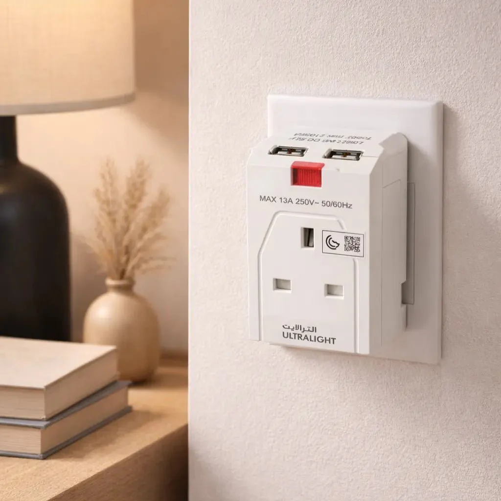 Ultralight Extension Cord With USB (AU010) - Image 2