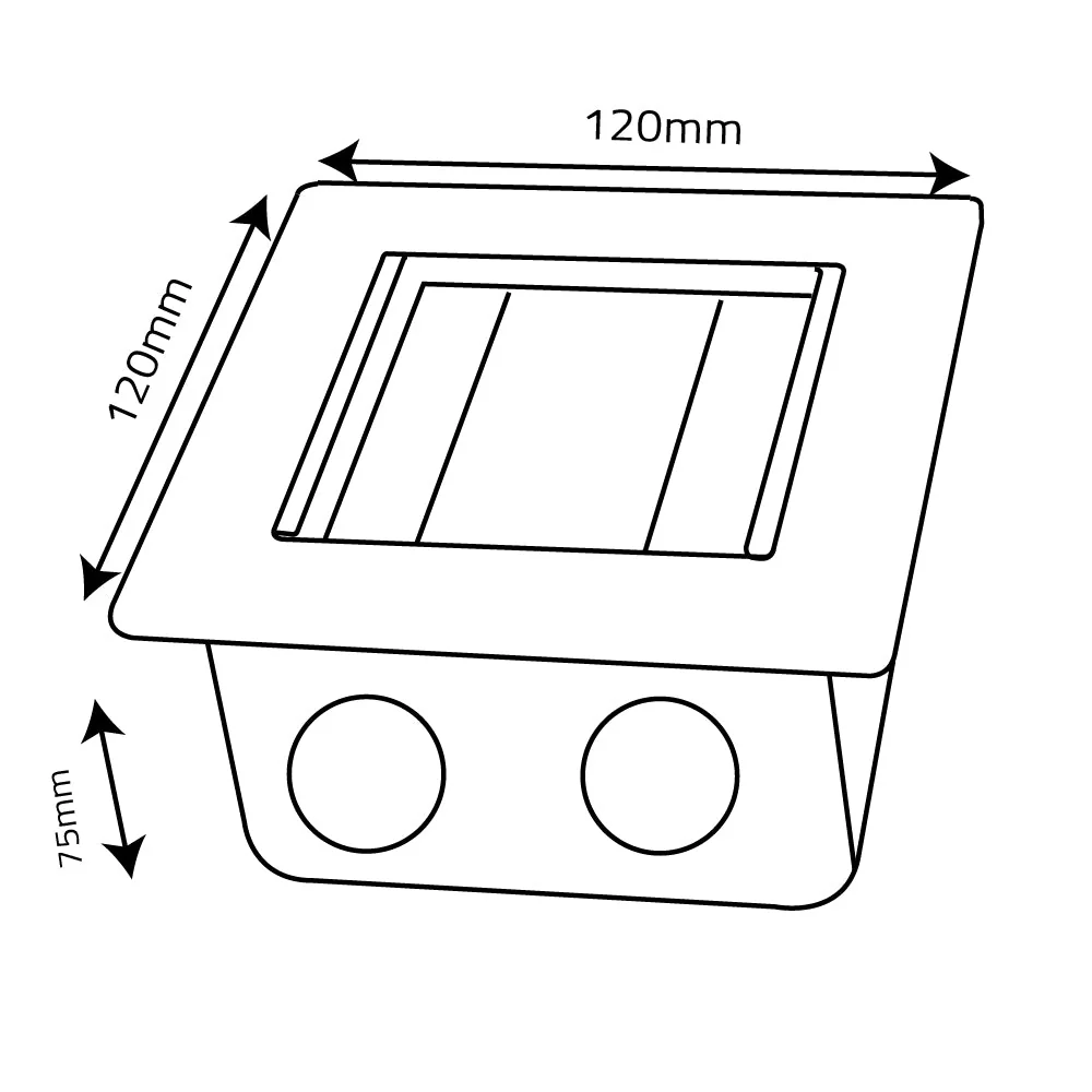 Ultralight Single Electrical Floor Box (DT1010) - Image 5