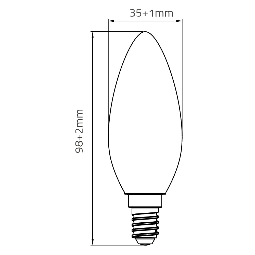 Ultralight Dimmable Filament Bulb 3.7W E14/27 (UTL-470SG-C1D) - Image 4