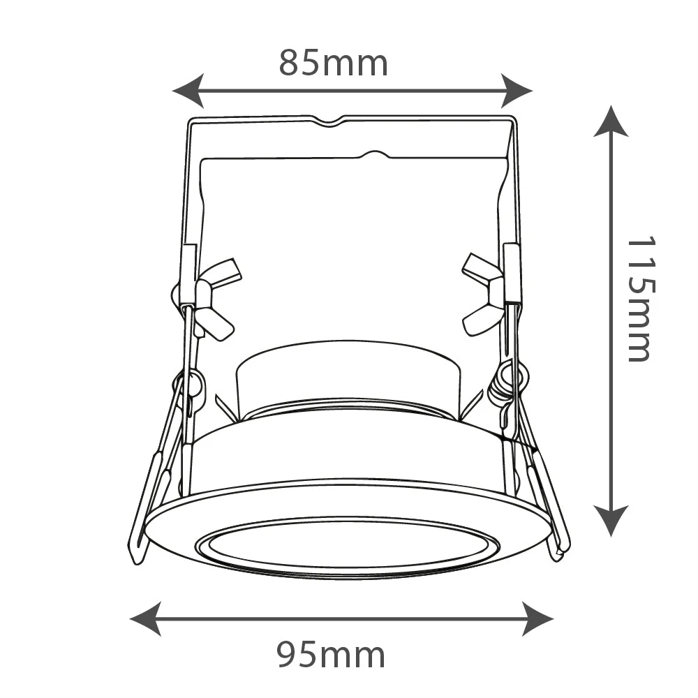 Ultralight GU10 Downlight Frame 8.5 Cm (BA106) – Elegant Indoor Lighting Fixture - Image 2