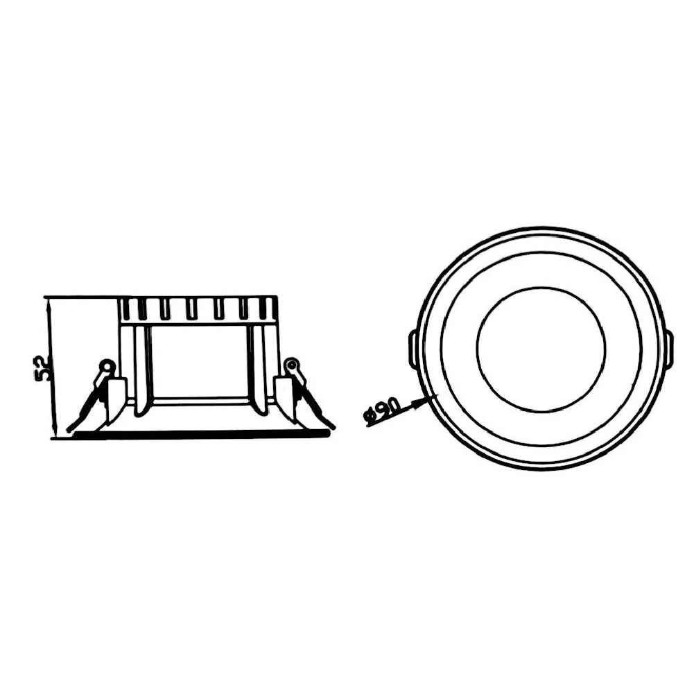 Ultralight GU10 Downlight Spotlight Frame IP20 (BA126) - Image 3