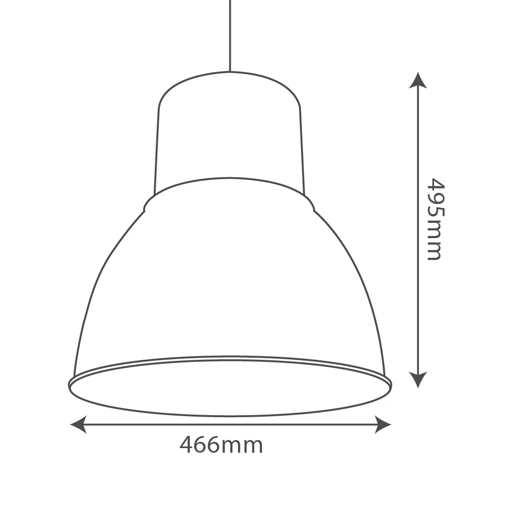 Ultralight E27 Hangar Pendant Light (7150L) - Image 3