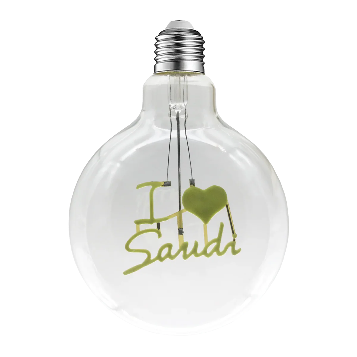 G125 I Love Saudi Bulb Shape Letter Vintage Style (G125)
