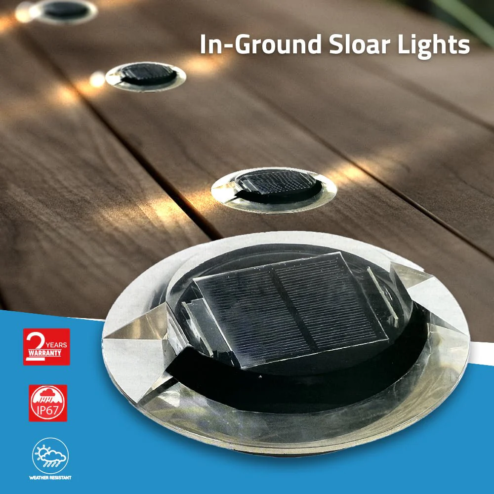 Ultralight In-Ground Solar Light 2W -IP67 Weather-Resistant (UL-100) - Image 2