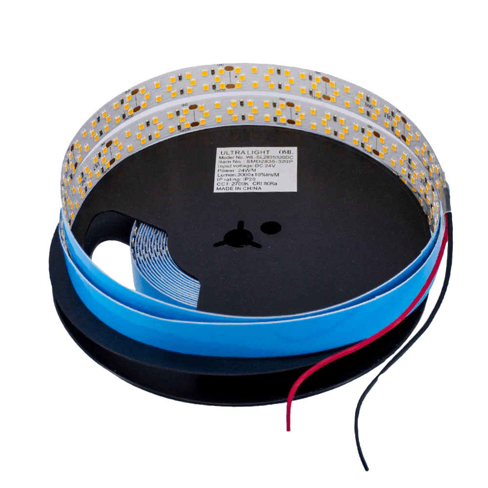 Ultralight Indoor Strip Light 24Vdc 5 Meter (SMD2835-320P)