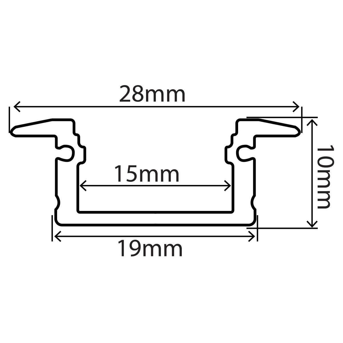 Ultralight IP65 Aluminum Profile 3 Meter 15mm IP65 (YD2810) - Image 4