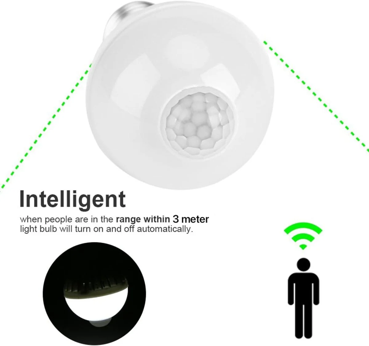 Ultralight LED Bulb Sensor E27 8.5W - Smart Detection Lighting (UTL-11A806-Q1M) - Image 4
