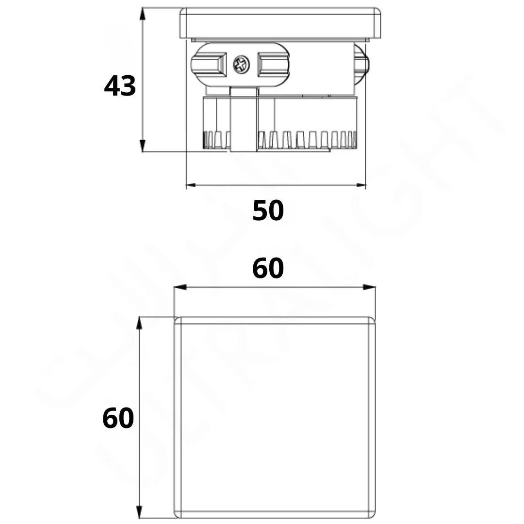 LED Down Light 3W (TK-A288-SQ) – Recessed LED Light with Frosted Diffuser - Warm White - Image 7