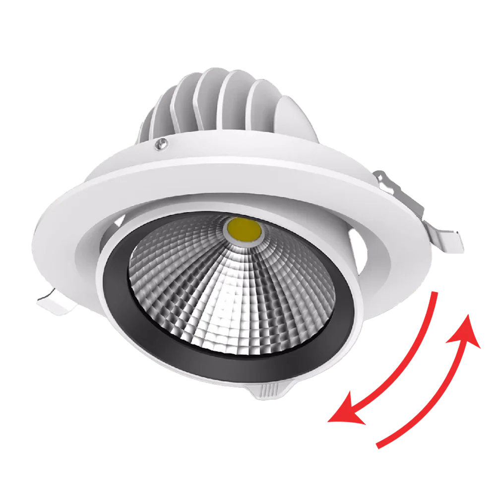 UltraLight Recessed Adjustable LED Ceiling Light (BR6244) | 45W Indoor Lighting