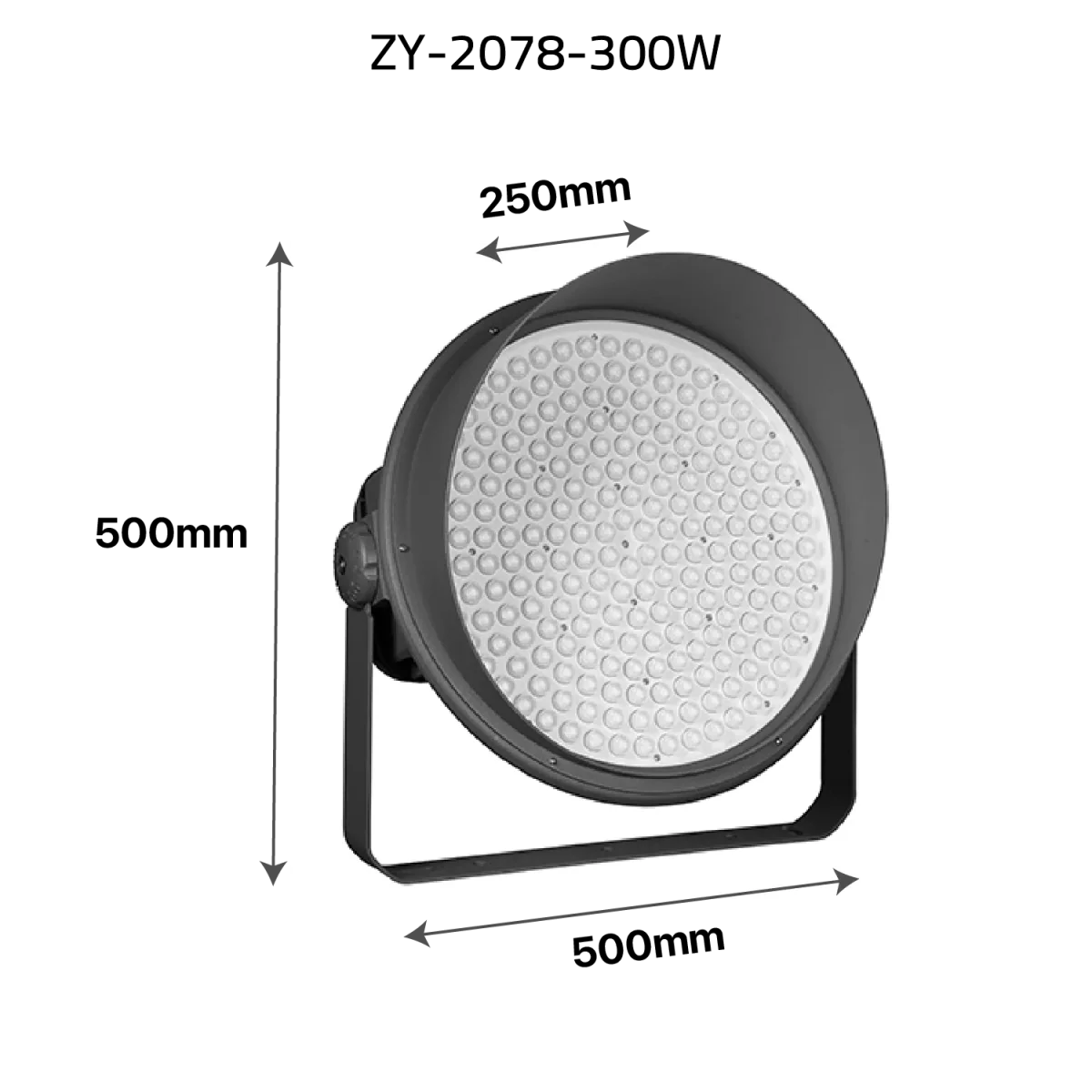 LED Flood Light IP65 (ZY-2078) – 300W/500W Outdoor Stadium Light with CREE Chips - Image 4