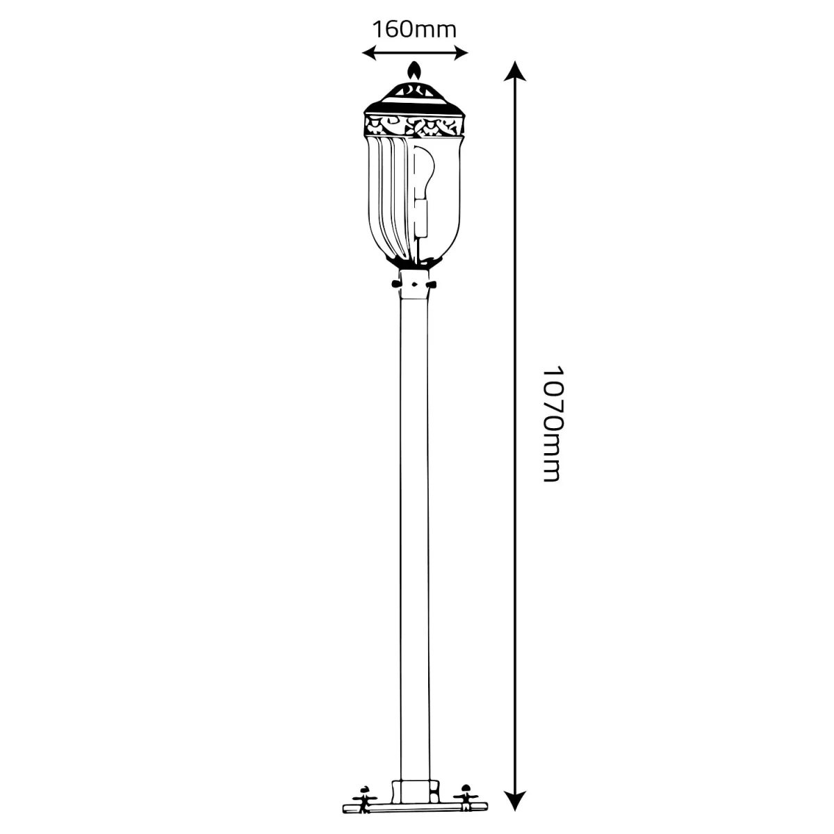 Ultralight Luxury Copper Outdoor Lantern IP44 (3205-Family) - Image 9
