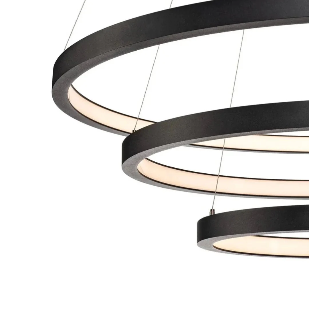 LED Pendant Light (BR4822) – 3-in-1 Suspended Modern Chandelier with Silicon Ring Diffuser - Image 11