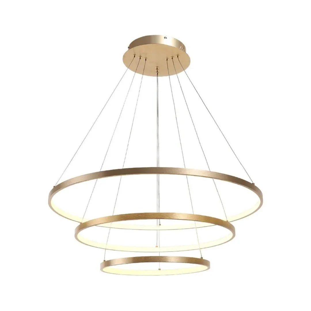 LED Pendant Light (BR4822) – 3-in-1 Suspended Modern Chandelier with Silicon Ring Diffuser - Image 2