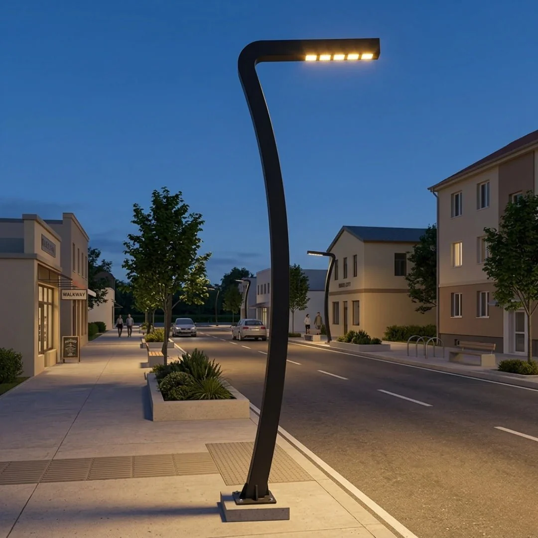 LED Pole Light 5 Meter 200W IP54 for streets & parks (QT1850) - Image 2