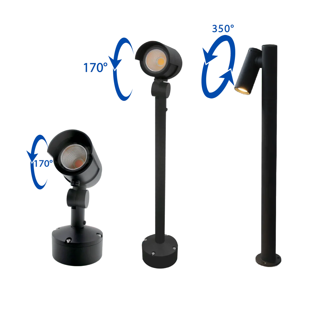 LED Spike Light 15W IP65 (BR234) – Flexible Outdoor Spike & Bollard Combo Light with Rotating Joint